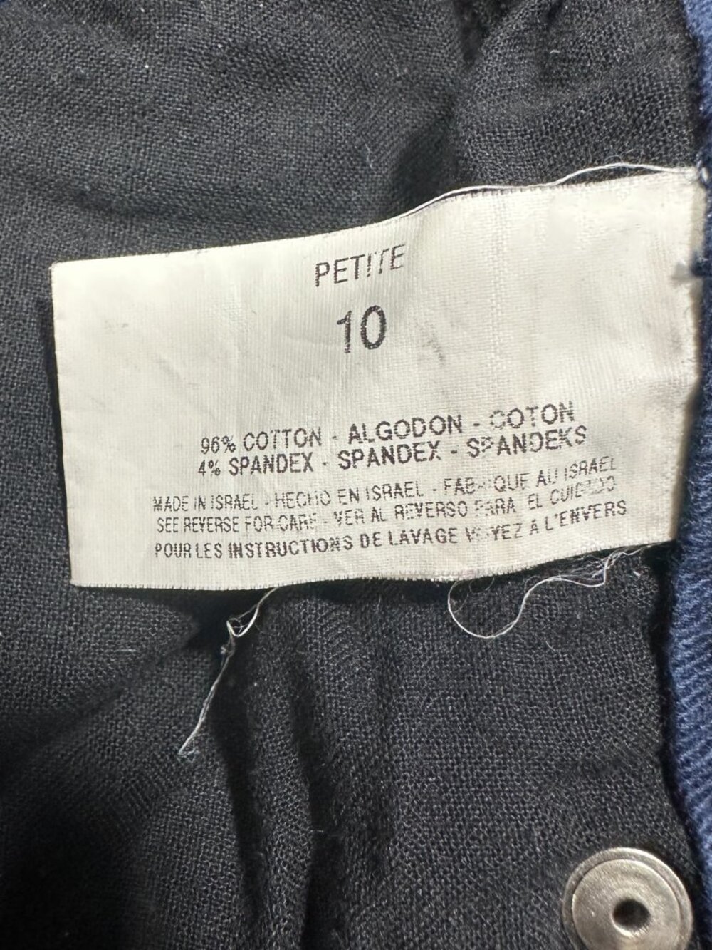 Gloria Vanderbilt Jeans Womens 10 Petite Ankle Straight Blue Cotton Stretch - Picture 6 of 11